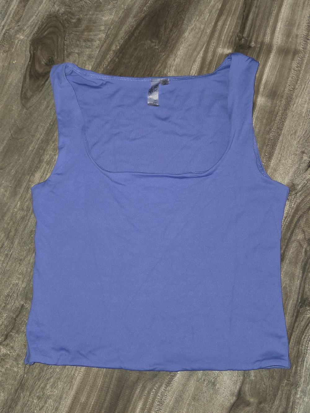 Classic Square-Neck Tank Top in Blue